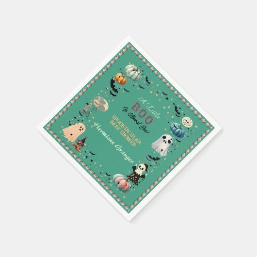 Little BOO is het gevolg van Ghost Pumpkin Spooky Servet (Hoek)