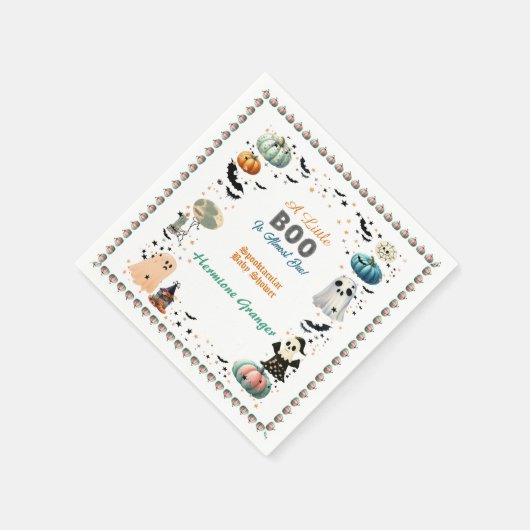 Little BOO is het gevolg van Ghost Pumpkin Spooky Servet (Hoek)