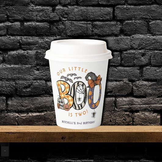 Little Boo is twee Halloween 2e verjaardag Papieren Bekers
