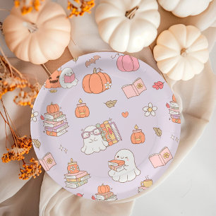 Little Boo Lila grillige boeken Baby shower Papieren Bordje