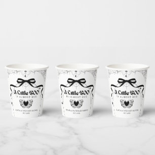 Little Boo Minimal Gothic Halloween Baby shower Papieren Bekers