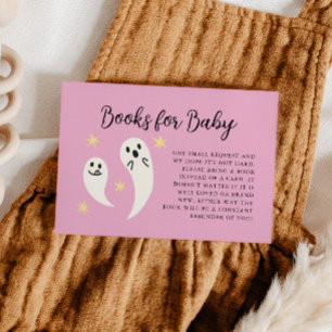 Little Boo Pink Baby shower Boek Verzoek Informatiekaartje