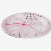 Little Boo PINK Bow Baby shower Papieren Bordje (Gekanteld)