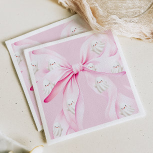 Little Boo PINK Bow Baby shower Servet