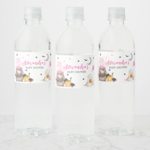 Little Boo Pink Halloween Baby shower Waterfles Etiket