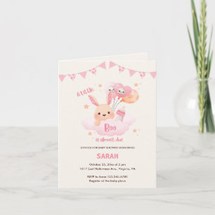 Little Boo Roze Halloween Baby Douche Uitnodiginge