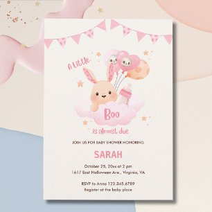 Little Boo Roze Halloween Baby Douche Uitnodiginge Kaart