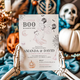 Little Boo Schattige Ghost Halloween Baby Girl Sho Kaart