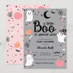 Little Boo Schattige Ghost Halloween Meisje Baby s Kaart