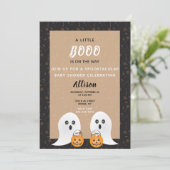 Little Boo Spooktacular Baby shower Ghosts Kaart (Staand voorkant)