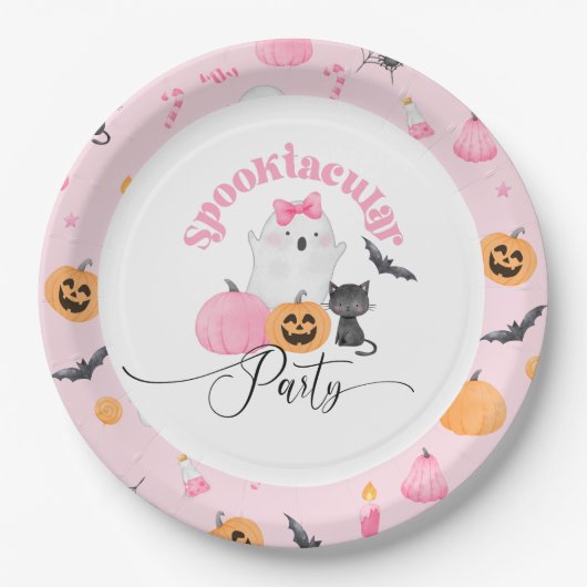 Little Boo Spooktacular verjaardagsfeestje Papieren Bordje (Voorkant)