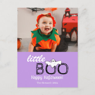 Little Boo! Spooky Schattige Halloween familie fot Feestdagenkaart