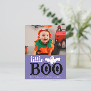 Little Boo! Spooky Schattige Halloween familie fot Feestdagenkaart