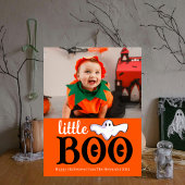Little Boo! Spooky Schattige Halloween familie fot Feestdagenkaart
