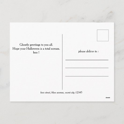 Little Boo! Spooky Schattige Halloween familie fot Feestdagenkaart (Achterkant)