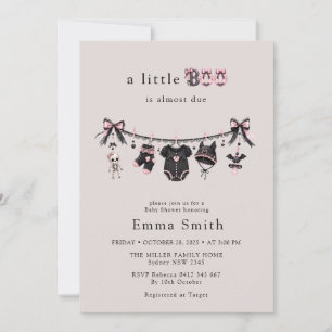 Little Boo Waslijn Meisje Baby Shower Kaart