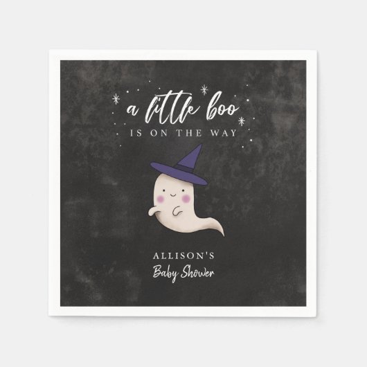Little Boo Witch Ghost Baby shower Servet (Voorkant)
