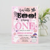 Little Boo wordt een Halloween 1e verjaardag Kaart (Staand voorkant)