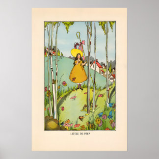 Little Bop Peep - Poster met kinderrijmpje