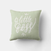 Little Boss Modern Calligraphy Mint Green Kussen (Achterkant)