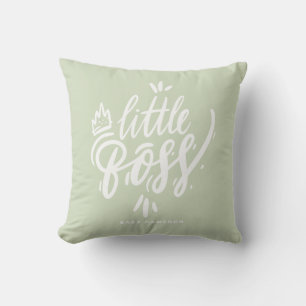 Little Boss Modern Calligraphy Mint Green Kussen