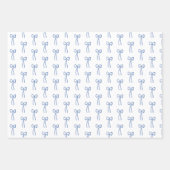 Little Bow Blue Coquette Douche Gift Wrap Inpakpapier Vel (Voorkant 3)