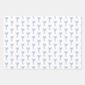 Little Bow Blue Coquette Douche Gift Wrap Inpakpapier Vel (Voorkant 2)