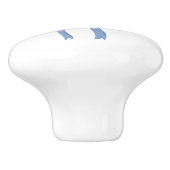 Little Bow Blue Darling Keramische Knop (Zijkant)