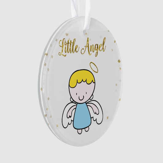 Little Boy Angel Sparkle Ornament (voorkant)