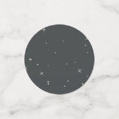 Little Boy Astronaut on Moon, First Name Space Confetti (Kleine voorkant)