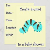Little Boy Baby shower Kaart (Voorkant / Achterkant)