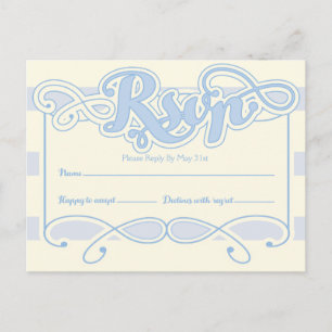 Little Boy Blue Baby shower RSVP-kaart Uitnodiging Briefkaart