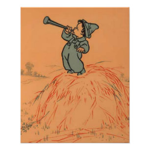 Little Boy Blue Nursery Rhyme Foto Afdruk