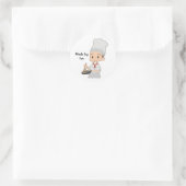 Little Boy Chef Christmas Ronde Sticker (Tas)