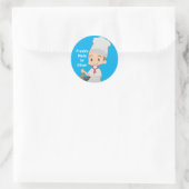 Little Boy Chef Ronde Sticker (Tas)