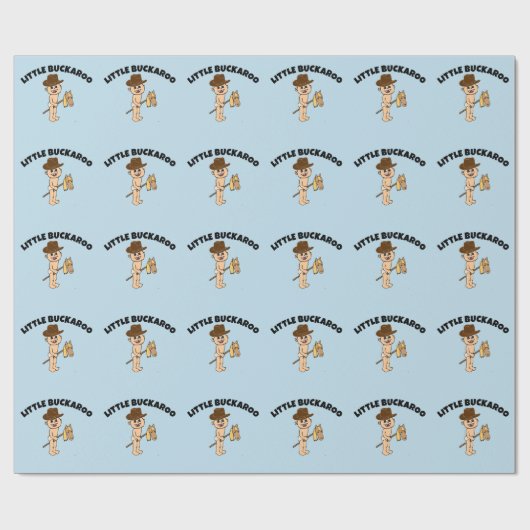 LITTLE BOY COWBOY BABY SHOWER CADEAUPAPIER (Vlak)