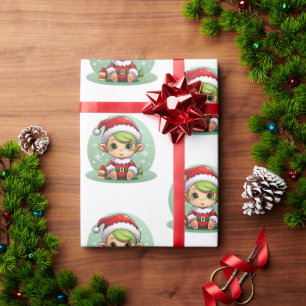 Little Boy Elf Xmas Magic Cadeaupapier