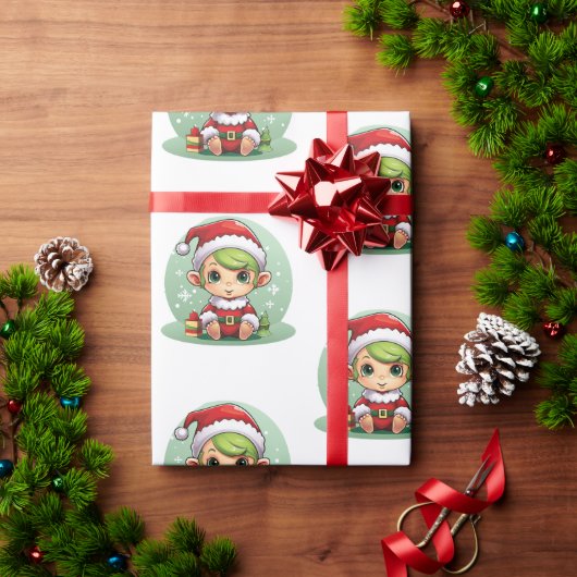 Little Boy Elf Xmas Magic Cadeaupapier (Feestdagen Geschenken)
