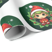 Little Boy Elf Xmas Magic Cadeaupapier (Rol Hoek)