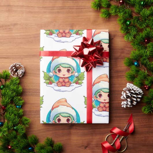Little Boy Elf Xmas Magic Cadeaupapier (Feestdagen Geschenken)
