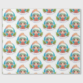 Little Boy Elf Xmas Magic Cadeaupapier (Vlak)