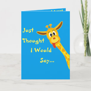 Little Boy Giraffe Birthday Kaart