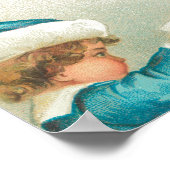 Little Boy Giving Santa a Letter Poster (Hoek)