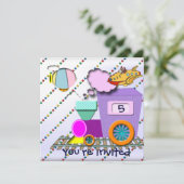 Little Boy Invitation Kaart (Staand voorkant)