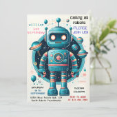 Little Boy Leuke Speelgoed Grappige Robot Eerste 1 Kaart (Staand voorkant)