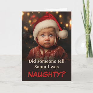 Little Boy Naughty List Christmas Kaart