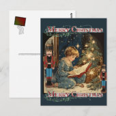 Little Boy Notenkrakers Art Vrolijk Kerstfeest Briefkaart (Voorkant / Achterkant)