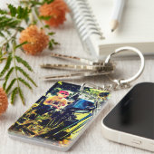 Little Boy op Big Motorcycle AcrylSleutelhanger Sleutelhanger (Voorkant Rechts)