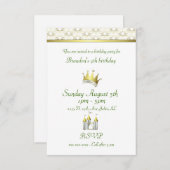 Little Boy Prince Birthday Kaart (Voorkant / Achterkant)