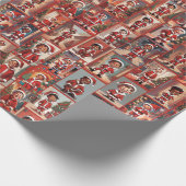 Little Boy Santa Helper Cadeaupapier (Hoek)